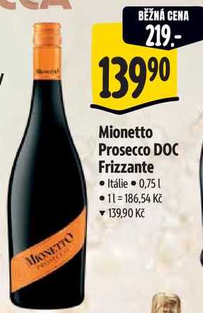 Mionetto Prosecco DOC Frizzante, 0,75 l