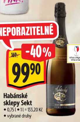Habánské sklepy Sekt, 0,75 l
