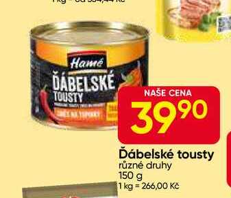 Hamé Ďábelské tousty směs na topinky 150g