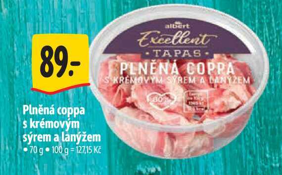 Plněná coppa s krémovým sýrem a lanýžem 70 g 