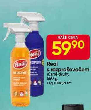 Real s rozprašovačem různé druhy 550 g 