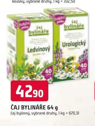 ČAJ BYLINÁŘE 64 g čaj bylinný, vybrané druhy