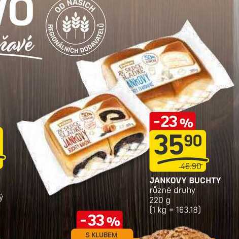 JANKOVY BUCHTY různé druhy 220 g