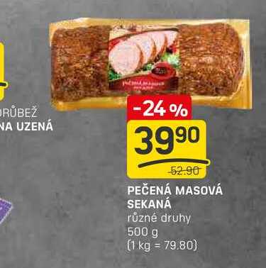 PEČENÁ MASOVÁ SEKANÁ různé druhy 500 g 