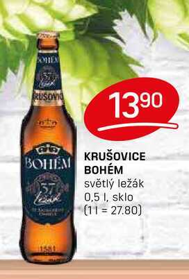 KRUŠOVICE BOHÉM světlý ležák 0,5l