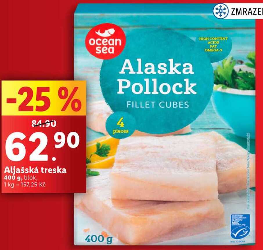 Aljašská treska, 400 g