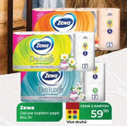 Zewa Deluxe toaletní papír 8ks 3V 