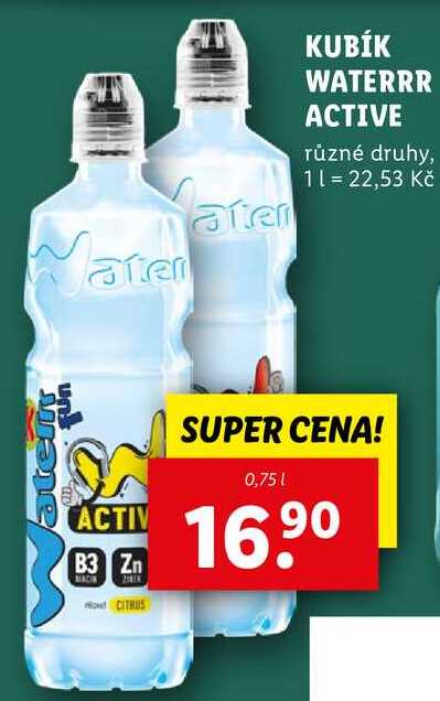 KUBÍK WATERRR ACTIVE, 0,75 l