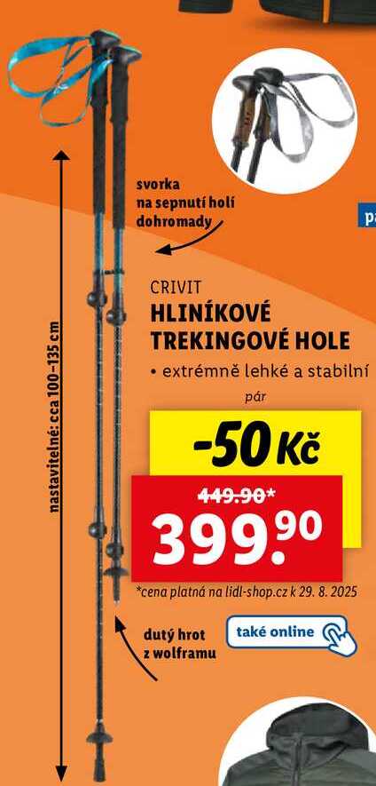 HLINÍKOVÉ TREKINGOVÉ HOLE 