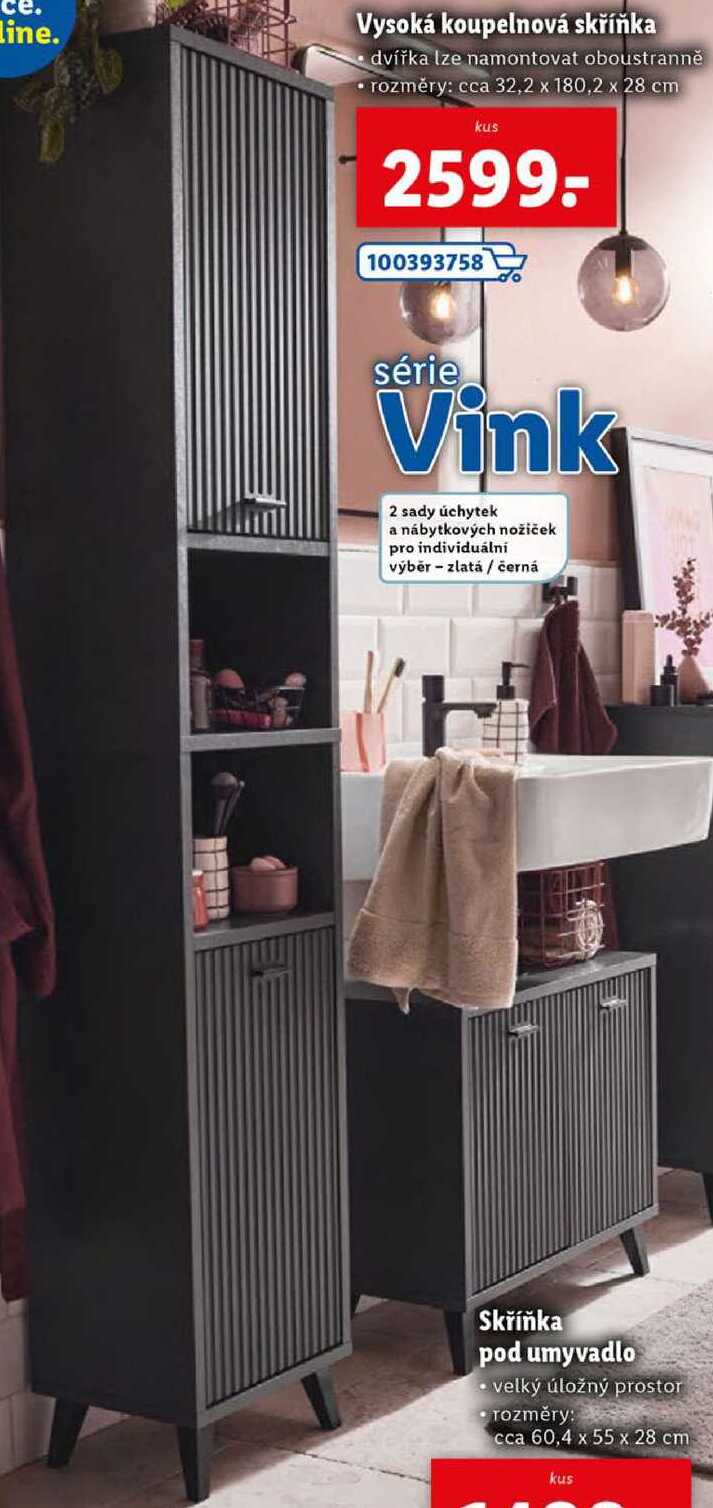 Vysoká koupelnová skříňka 