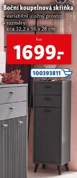 Boční koupelnová skříňka