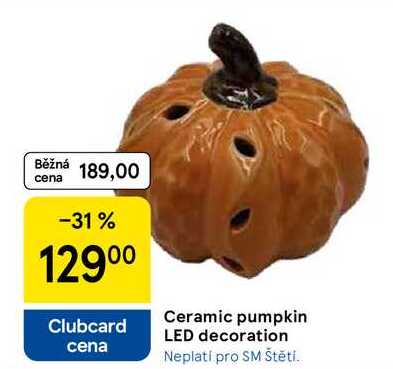 Ceramic pumpkin LED decoration 
