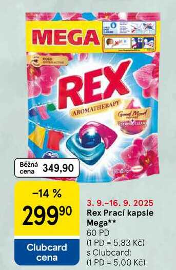 Rex Prací kapsle Mega, 60 PD  