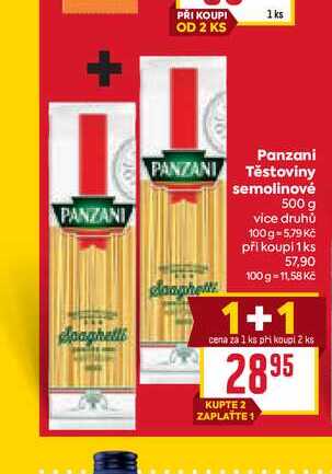 Panzani Těstoviny semolinové 500 g 