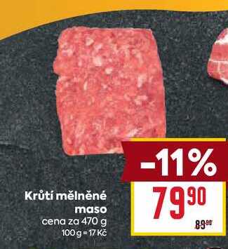 Krůtí mělněné maso cena za 470 g 