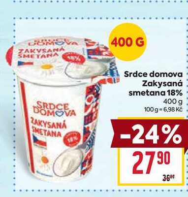 Srdce domova Zakysaná smetana 18% 400 g