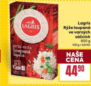 Lagris Rýže loupaná ve varných sáčcích 800 g
