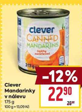 Clever Mandarinky v nálevu 175 g 