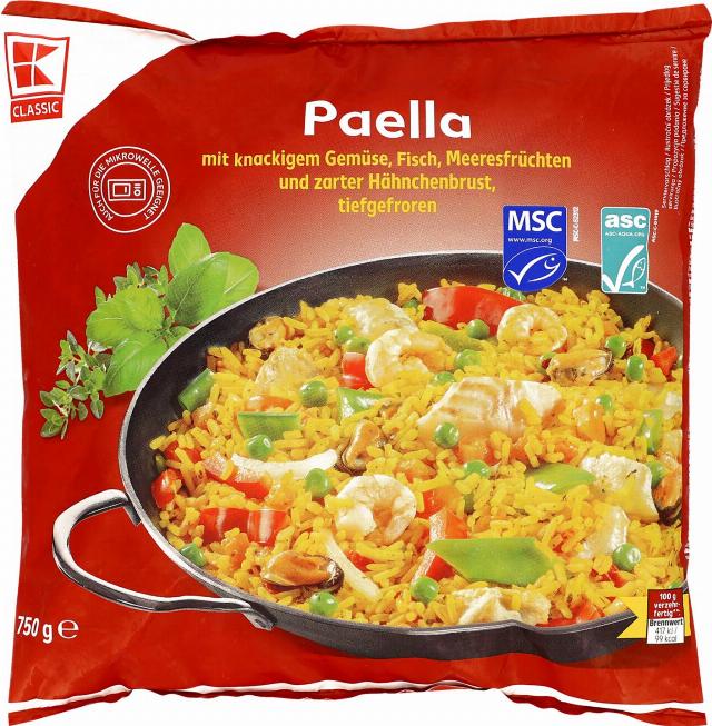 K-CLASSIC Paella mražené hotové jídlo