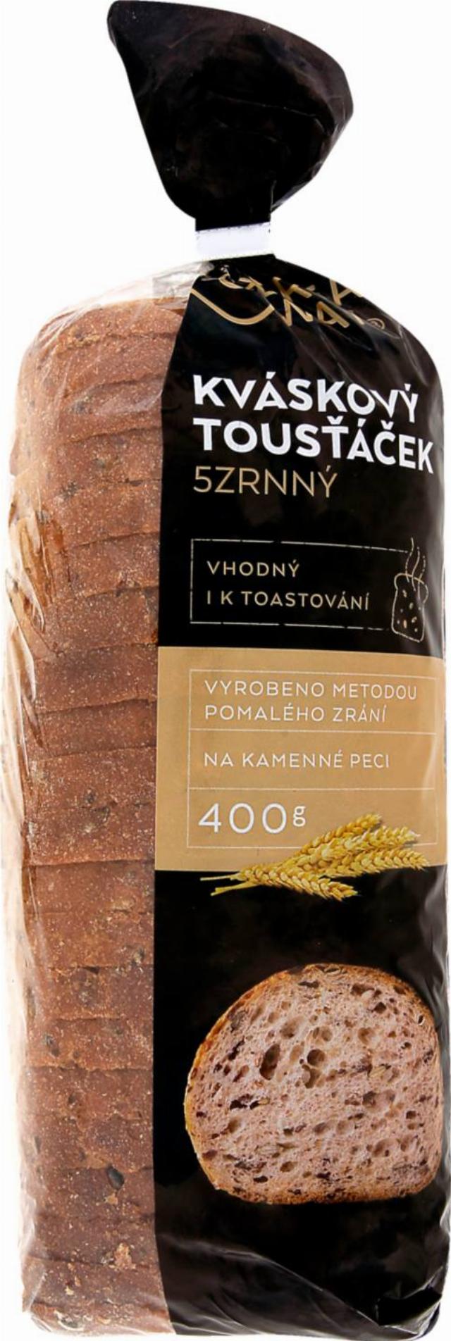 Kváskový tousťáček 5zrnný, krájený, balený