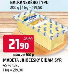 MADETA JIHOČESKÝ EIDAM SÝR 100 g