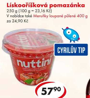 Lískooříšková pomazánka, 250 g 