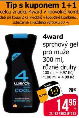 4ward sprchový gel pro muže 300 ml, různé druhy