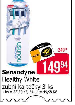 Sensodyne Healthy White zubní kartáčky 3 ks