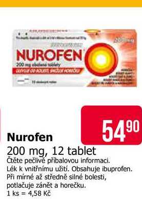 Nurofen 200 mg, 12 tablet
