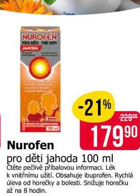 Nurofen pro děti jahoda 100 ml 