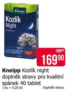 Kneipp Kozlík night doplněk stravy pro kvalitní spánek 40 tablet 