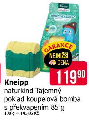 Kneipp naturkind Tajemný poklad koupelová bomba s překvapením 85 g 
