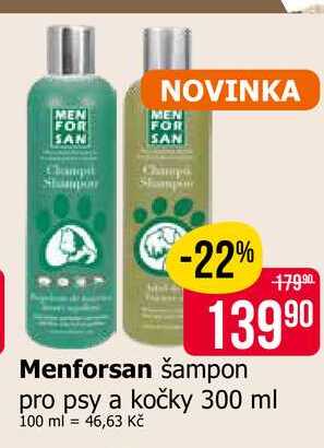Menforsan šampon pro psy a kočky 300 ml