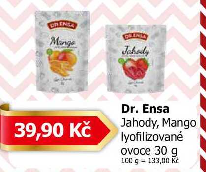 Dr. Ensa Jahody, Mango lyofilizované ovoce 30 g 