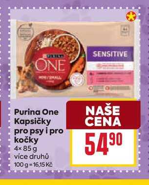 Purina One Kapsičky pro psy i pro kočky 4× 85 g