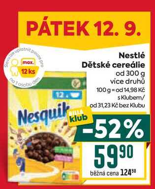 Nestlé Dětské cereálie od 300 g 