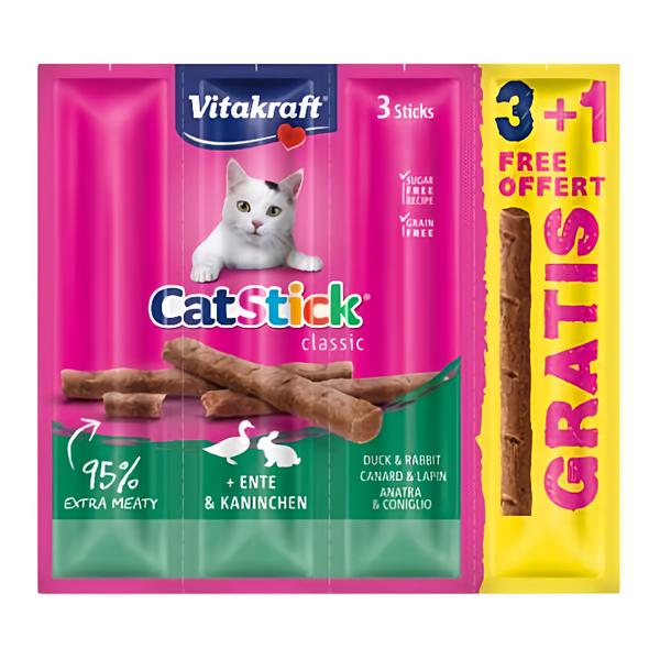 Vitakraft Cat Stick mini kachna a králík 3 + 1 grátis