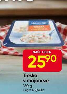 Varmuža Treska v majonéze 150 g 