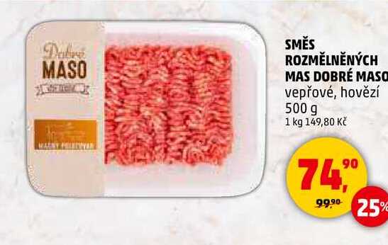 SMĚS ROZMĚLNĚNÝCH MAS DOBRÉ MASO vepřové, 500 g