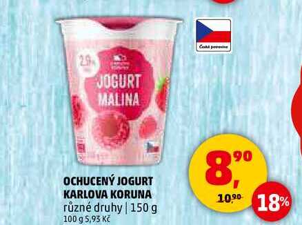 OCHUCENÝ JOGURT KARLOVA KORUNA různé druhy, 150 g