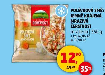 POLÉVKOVÁ SMĚS JEMNĚ KRÁJENÁ MRAZIVÁ ČERSTVOST mražená, 350 g