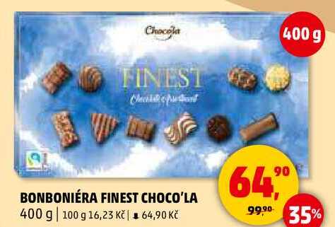 BONBONIÉRA FINEST CHOCO'LA, 400 g 