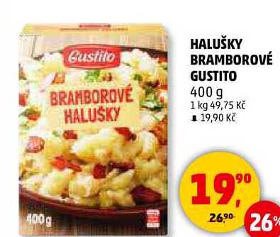 HALUŠKY BRAMBOROVÉ GUSTITO, 400 g 