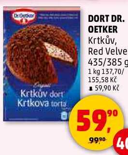 DR. OETKER Krtkův, Red Velvet, 435/385 g