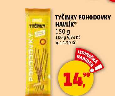 TYČINKY POHODOVKY HAVLÍK, 150 g 