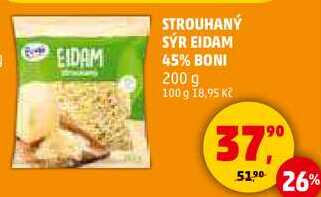 STROUHANÝ SÝR EIDAM 45% BONI, 200 g 