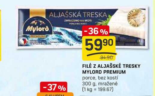 FILÉ Z ALJAŠSKÉ TRESKY MYLORD PREMIUM porce, bez kostí 300 g
