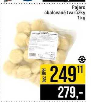 Pajero obalované tvarůžky 1kg 