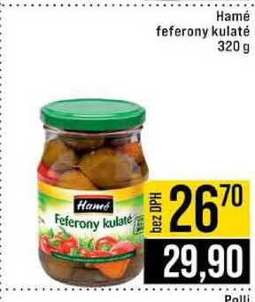 Hamé feferony kulaté 320 g  
