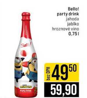 Bello! party drink jahoda 0,75 l